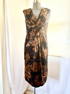 Anne Klein New York silk floral print dress